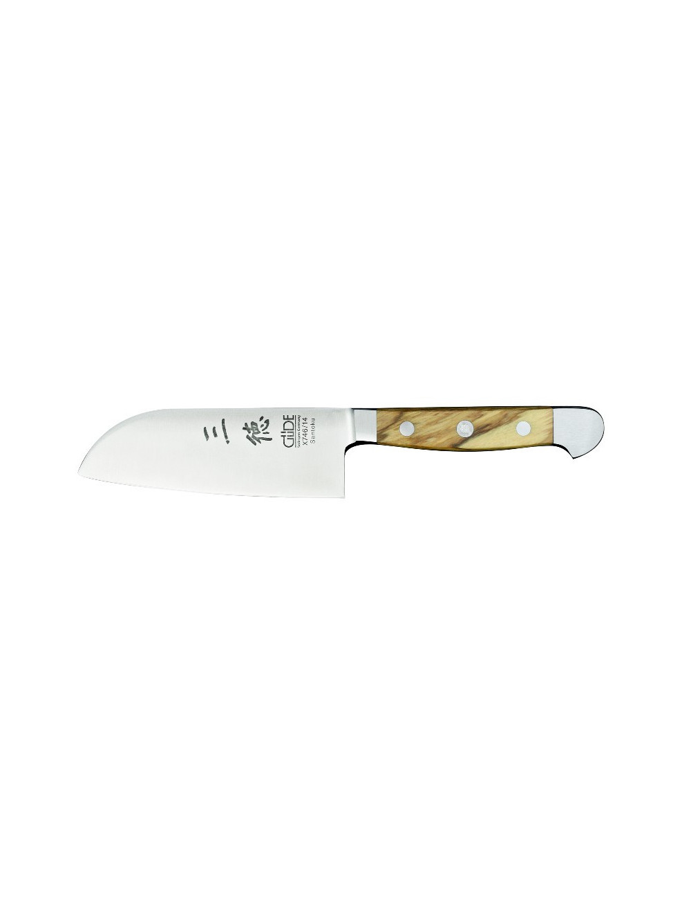Güde Alpha oliwkowa - Santoku gładki, 14 cm Güde Alpha oliwkowa - Santoku gładki, 14 cm