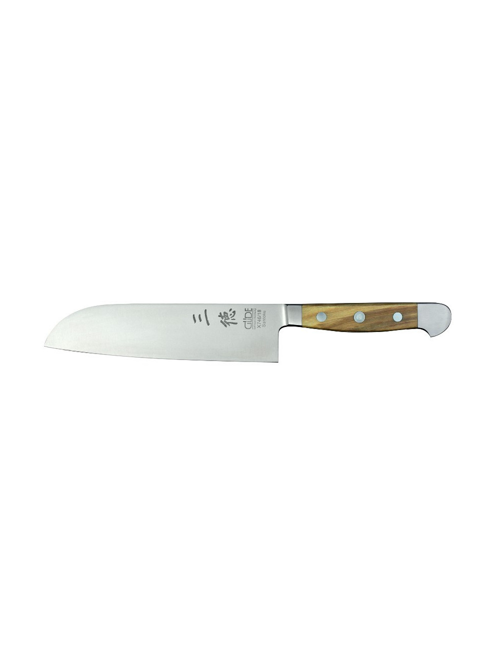Güde Alpha oliwkowa - Santoku gładki, 18 cm Güde Alpha oliwkowa - Santoku gładki, 18 cm