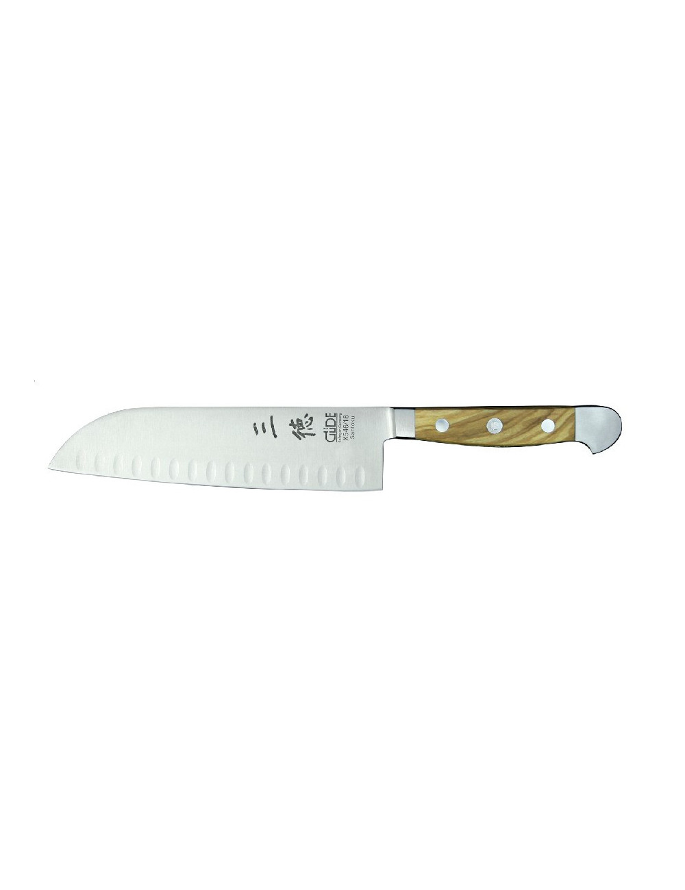 Alpha oliwkowa - Santoku z wyżłobieniami, 18 cm Alpha oliwkowa - Santoku z wyżłobieniami, 18 cm
