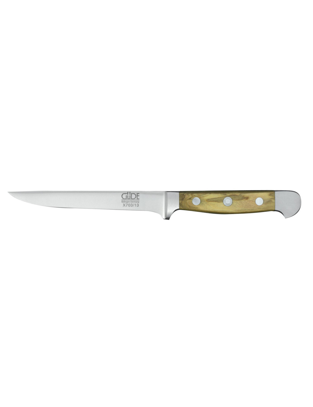 Alpha oliwkowa - nóż do trybowania giętki, 13 cm Alpha oliwkowa - nóż do trybowania giętki, 13 cm