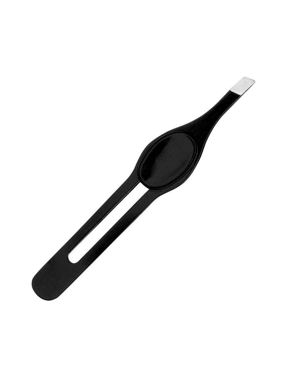 Pęseta 10 cm nierdzewna z uchwytem plastikowym, czarny uchwyt Pęseta 10 cm nierdzewna z uchwytem plastikowym, czarny uchwyt