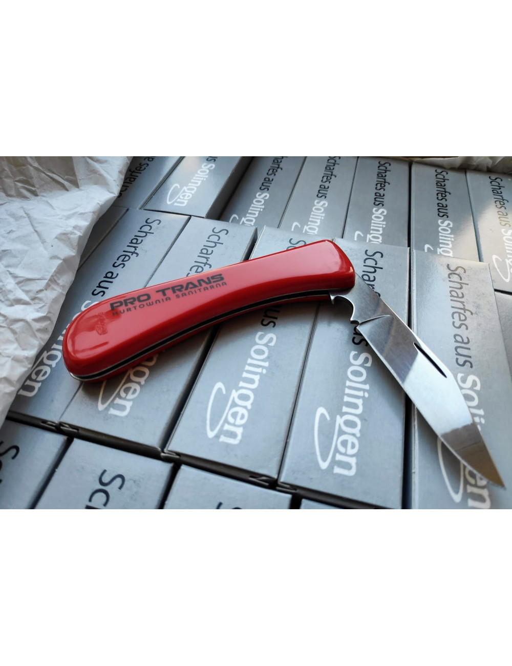 Scyzoryk Solingen Handwerk 9 cm czerwony