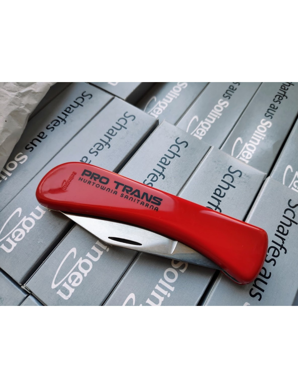 Scyzoryk Solingen Handwerk 9 cm czerwony