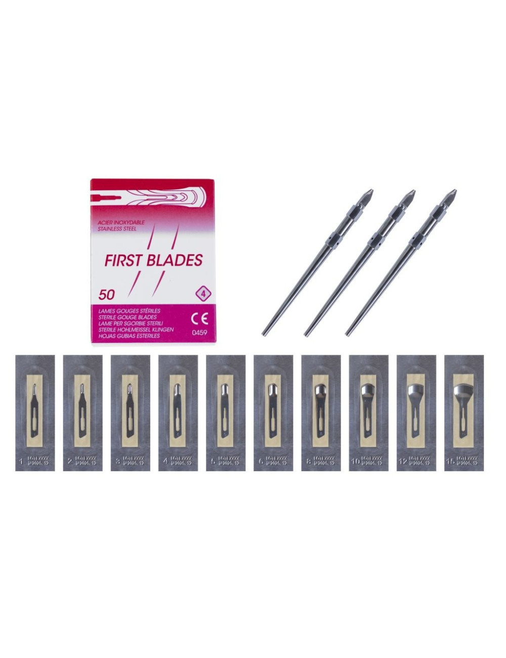 Sterylne ostrza podologiczne First Blades Nr 2 /50 sztuk