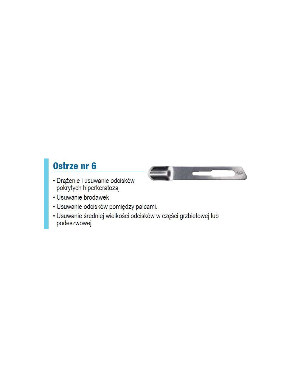 Sterylne ostrza podologiczne First Blades Nr 6 /50 sztuk