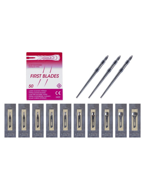 Sterylne ostrza podologiczne First Blades Nr 6 /50 sztuk