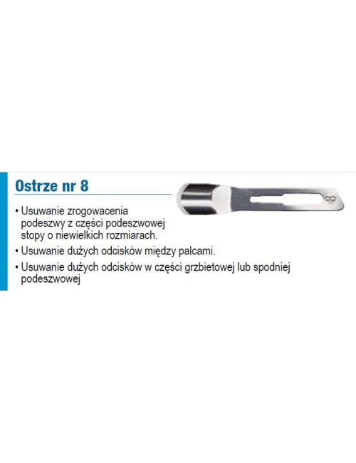 Sterylne ostrza podologiczne First Blades Nr 8 /50 sztuk