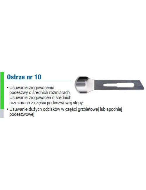 Sterylne ostrza podologiczne First Blades Nr 10 /50 sztuk