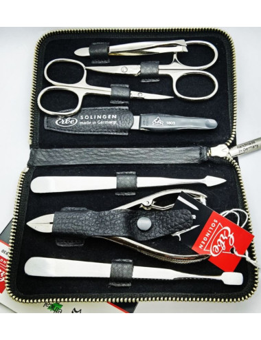 Zestaw do manicure Erbe Solingen 7 elementowy czarny 9444