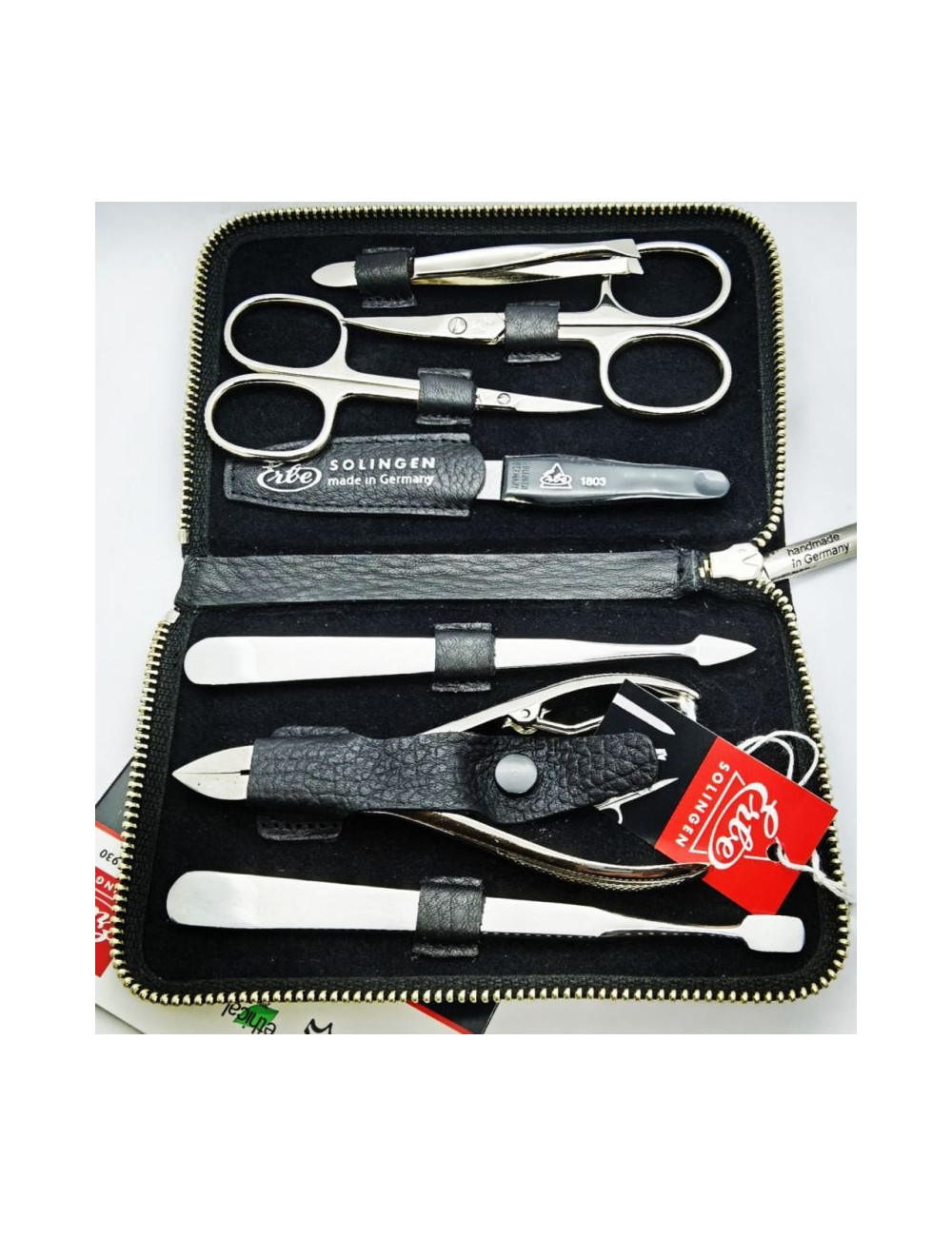 Zestaw do manicure Erbe Solingen 7 elementowy czarny