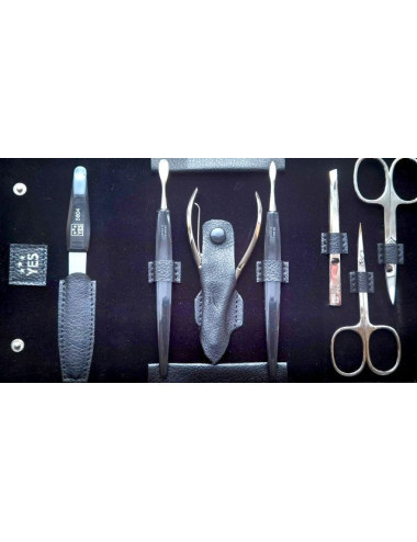 Zestaw do manicure YES Solingen 7 elementowy czarny