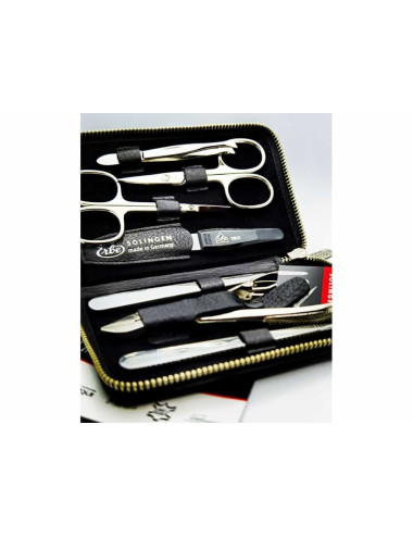 Zestaw do manicure Erbe Solingen 7 elementowy czarny 9444