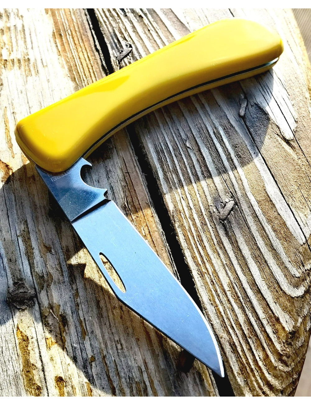 Scyzoryk Solingen warsztatowy z otwieraczem do butelek 9 cm, żółty