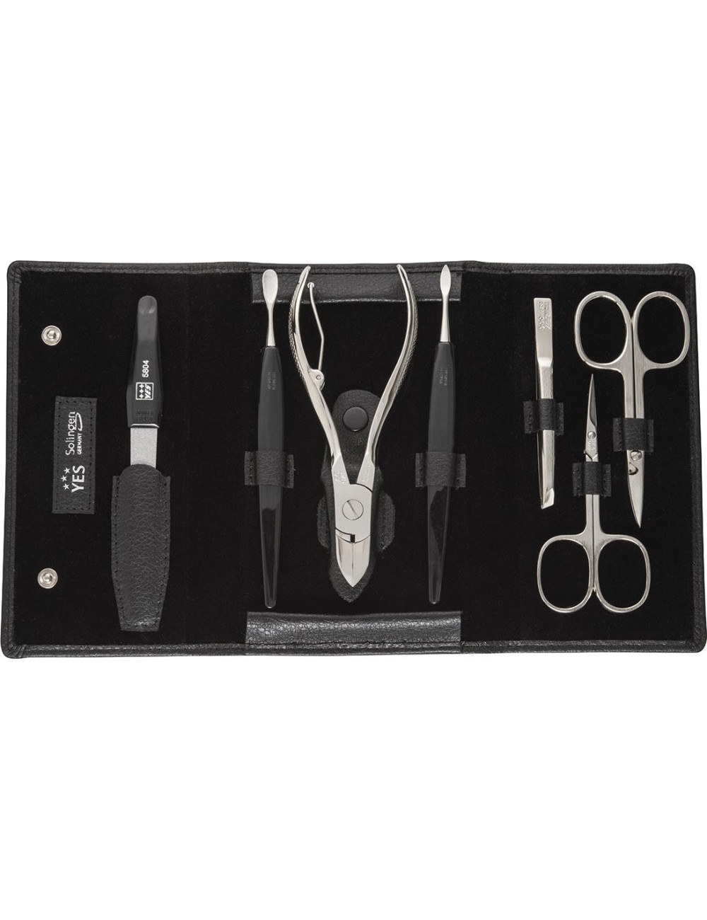Zestaw do manicure YES Solingen 7 elementowy czarny