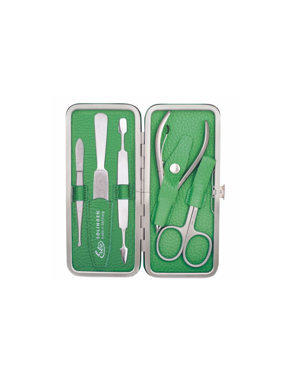 Zestaw do manicure Piemont Erbe Solingen 5 częściowy soczysty zielony