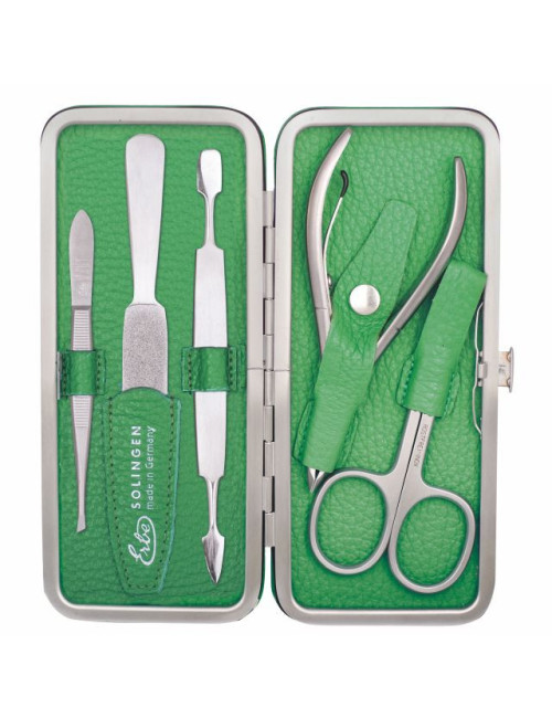 Zestaw do manicure Piemont Erbe Solingen 5 częściowy soczysty zielony