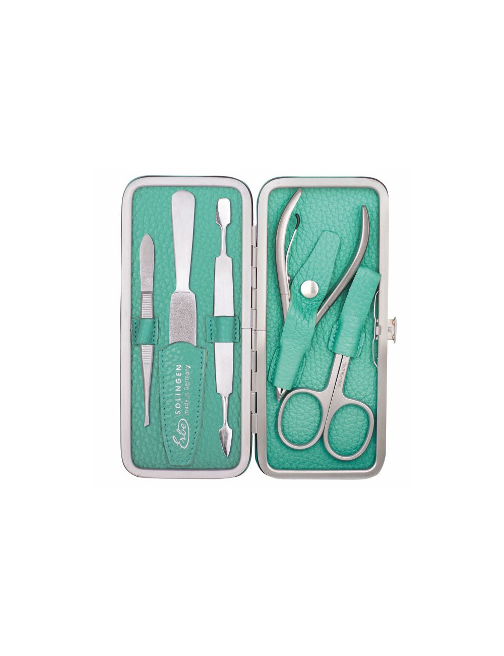 Zestaw do manicure Erbe Solingen 5 częściowy pastelowa zieleń