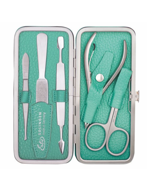 Zestaw do manicure Erbe Solingen 5 częściowy pastelowa zieleń
