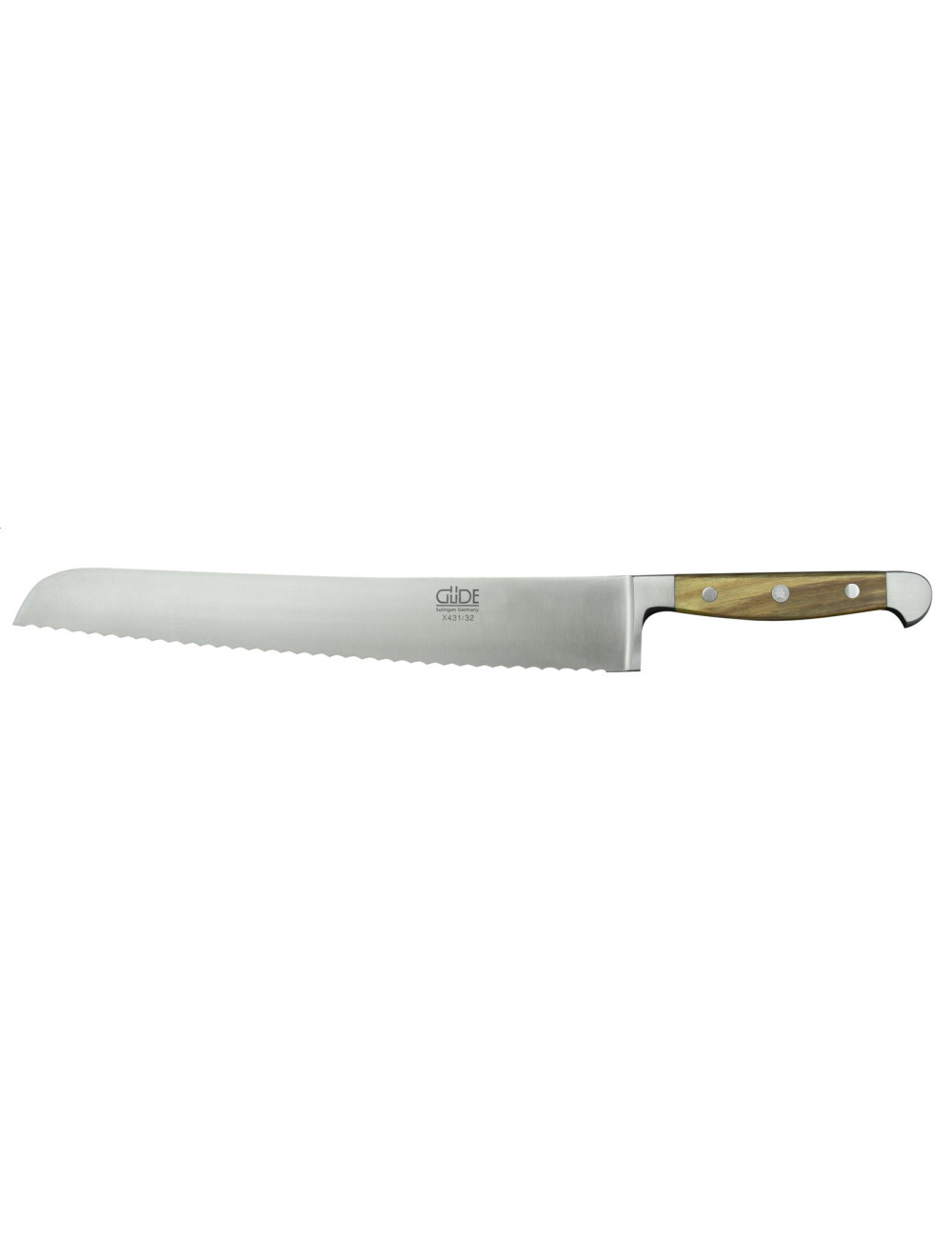 Alpha oliwkowa - Nóż do chleba Franz Gude, 32 cm Alpha oliwkowa - Nóż do chleba Franz Gude, 32 cm
